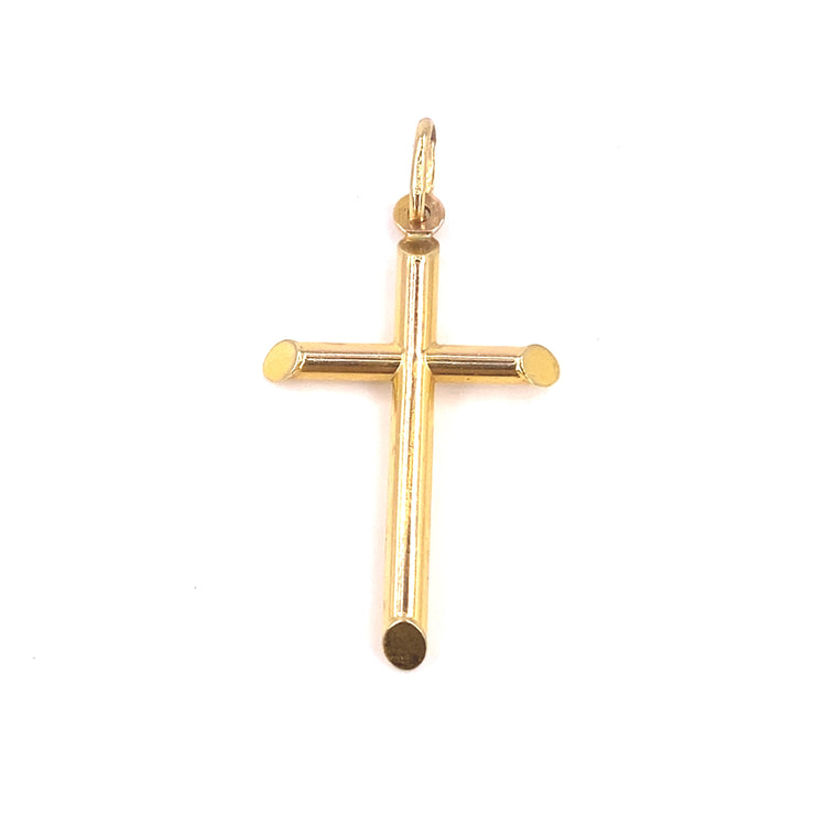Women’s 9ct Yellow Gold Hollow Cross - 1.3g - Hyman’s Jewellers
