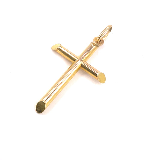 Women’s 9ct Yellow Gold Hollow Cross - 1.3g - Hyman’s Jewellers