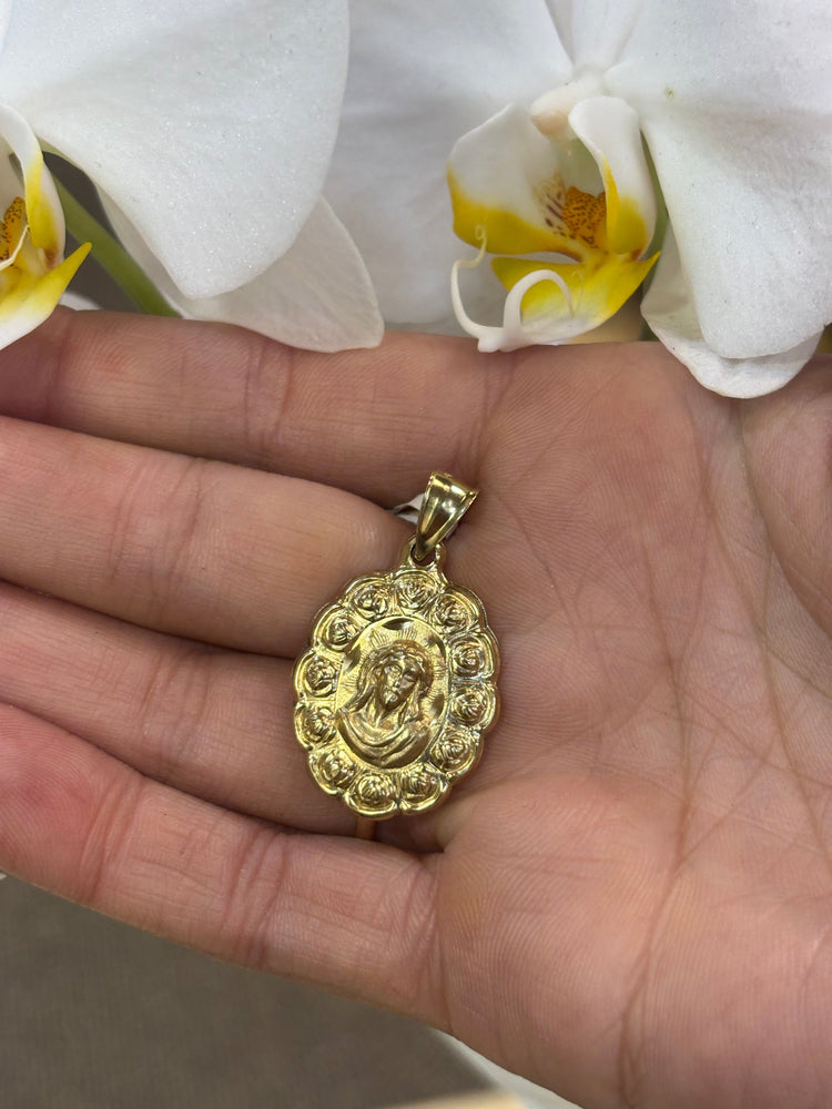 Women’s 9ct Yellow Gold Hollow Madonna Pendant - Hyman’s Jewellers