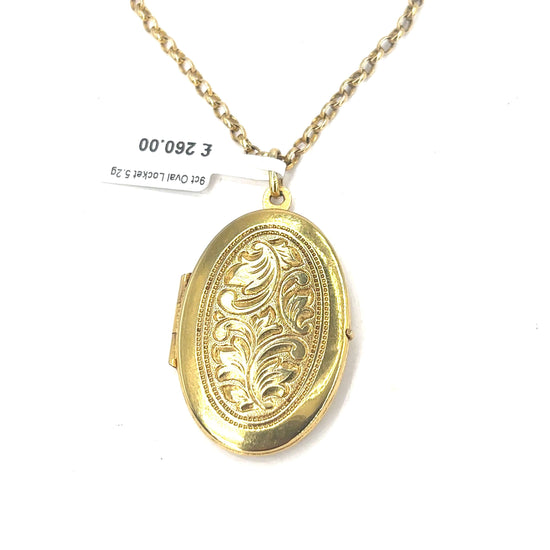 Women’s 9ct Yellow Gold Locket - 4.3g - Hyman’s Jewellers