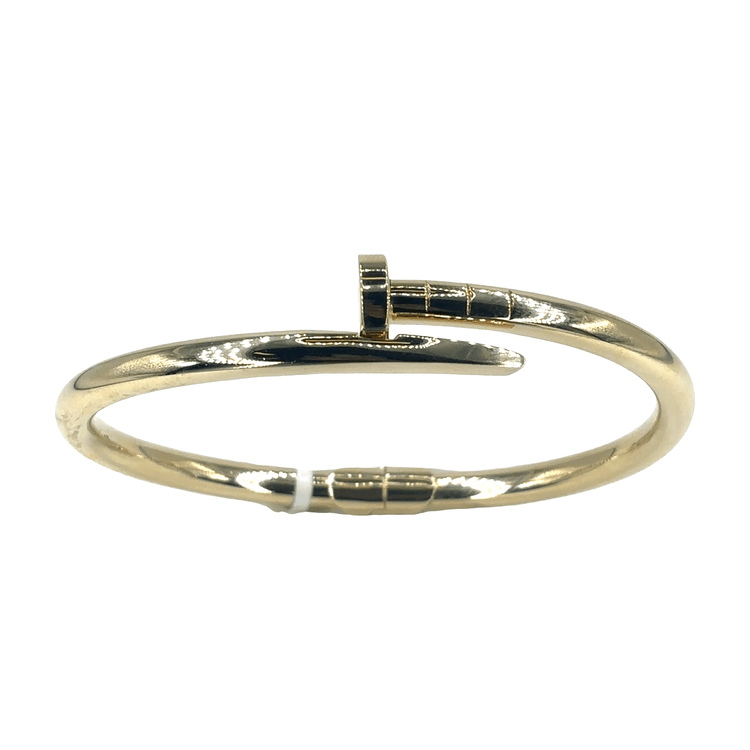 Women’s 9ct Yellow Gold Nail Bangle Bracelet - 11g - Hyman’s Jewellers