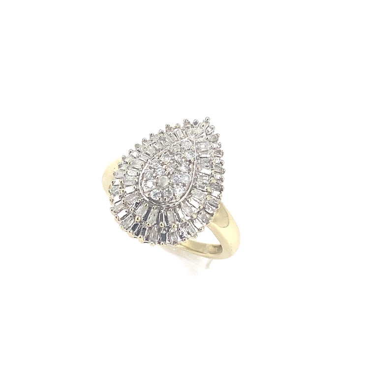 Women’s 9ct Yellow Gold Pear Shaped Diamond Ring - 0.50ct - Hyman’s Jewellers
