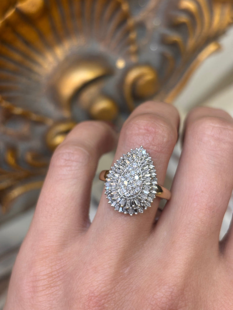 Women’s 9ct Yellow Gold Pear Shaped Diamond Ring - 0.50ct - Hyman’s Jewellers