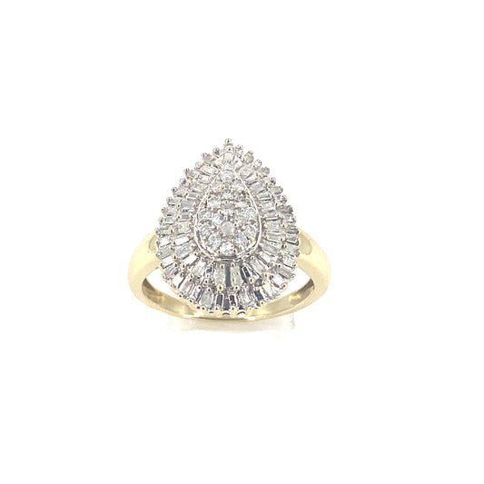 Women’s 9ct Yellow Gold Pear Shaped Diamond Ring - 0.50ct - Hyman’s Jewellers