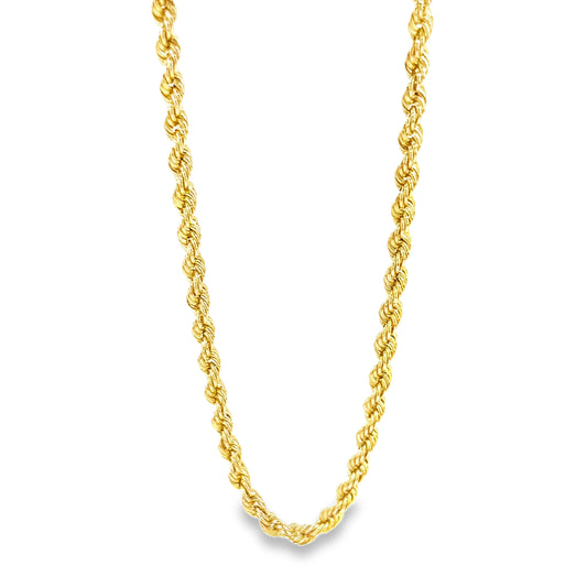 Women’s 9ct Yellow Gold Rope Link Chain - 6g - Hyman’s Jewellers