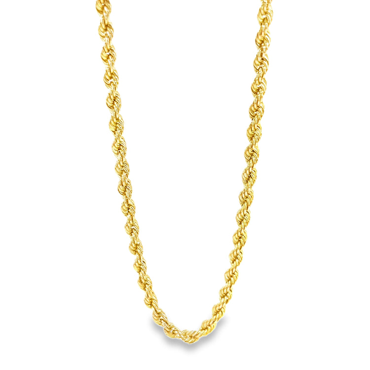 Women’s 9ct Yellow Gold Rope Link Chain - 6g - Hyman’s Jewellers