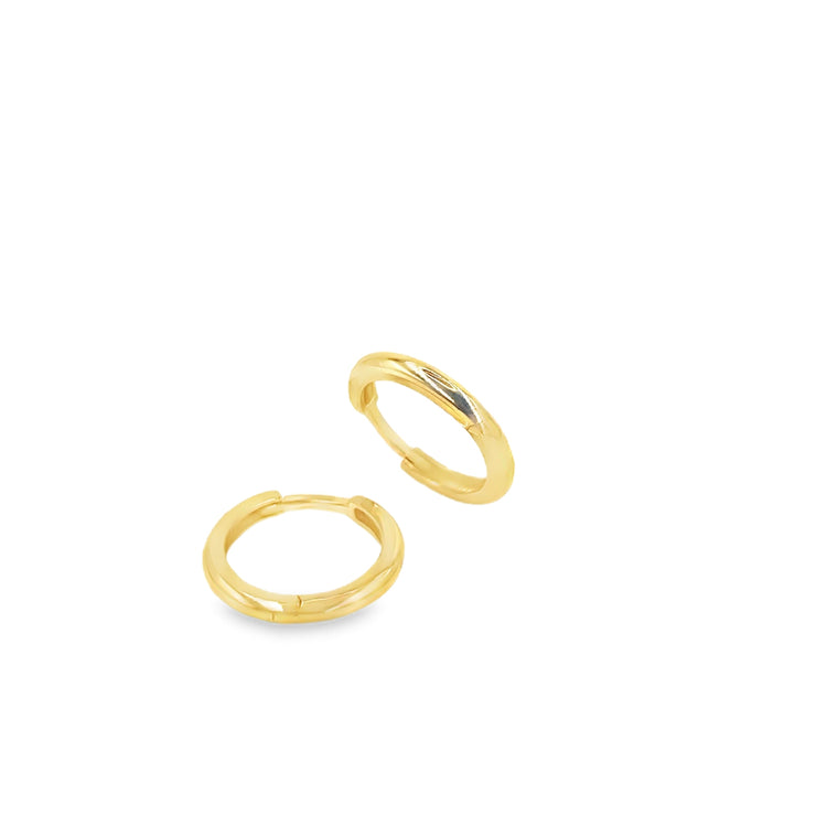 Women’s 9ct Yellow Gold Small Sleeper Hoops - 1.5g - Hyman’s Jewellers