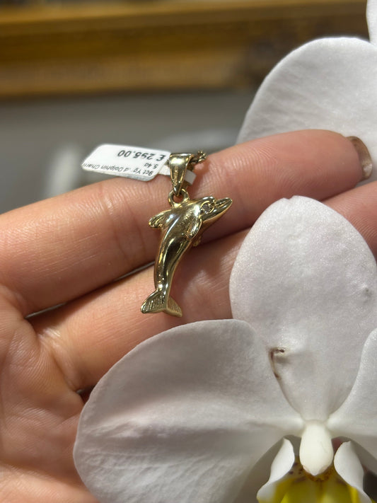 Women’s 9ct Yellow Gold Solid Dolphin Pendant - 5.4g - Hyman’s Jewellers