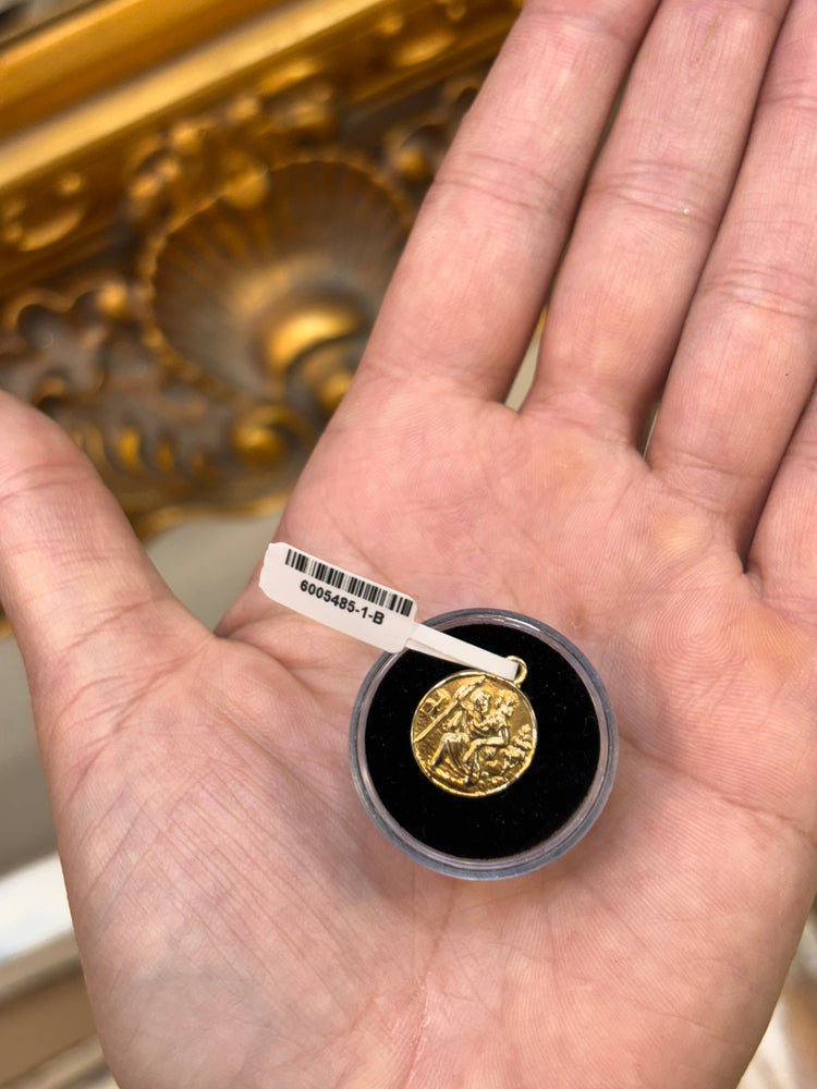 Women’s 9ct Yellow Gold St. Christopher Pendant - 1.9g - Hyman’s Jewellers