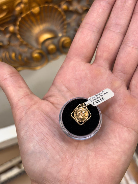 Women’s 9ct Yellow Gold St Christopher Pendant - Hyman’s Jewellers