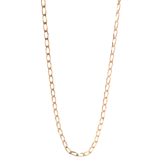 Women’s 9ct Yellow Gold Stretched Curb Chain - 4.8g 28” - Hyman’s Jewellers