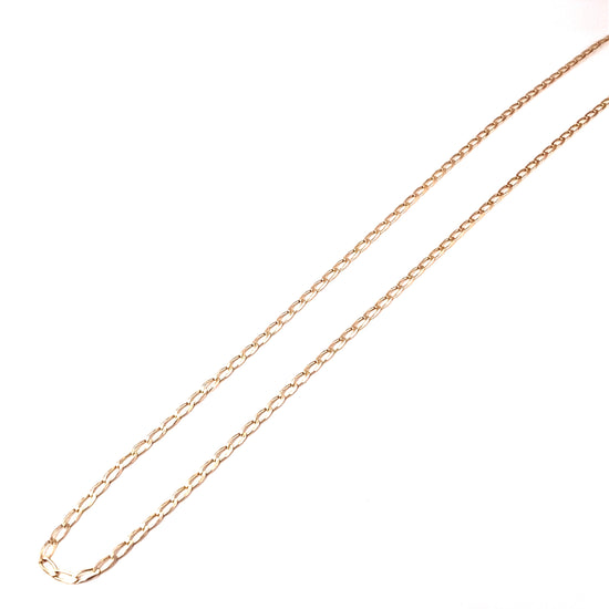 Women’s 9ct Yellow Gold Stretched Curb Chain - 4.8g 28” - Hyman’s Jewellers