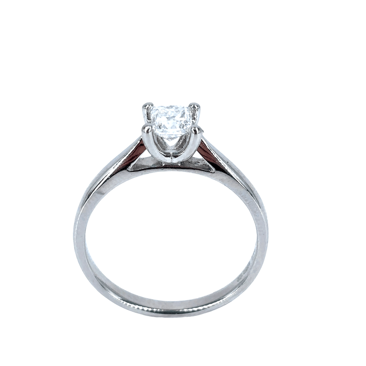 Women’s Platinum Solitaire Ring with Princess Cut Diamond - 0.35ct - Hyman’s Jewellers