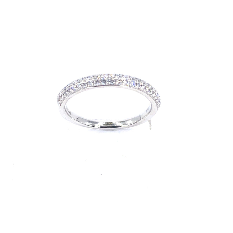 Women’s Platinum 'Vera Wang Love' Diamond Half Eternity Ring - 5.7g 0.37ct - Hyman’s Jewellers