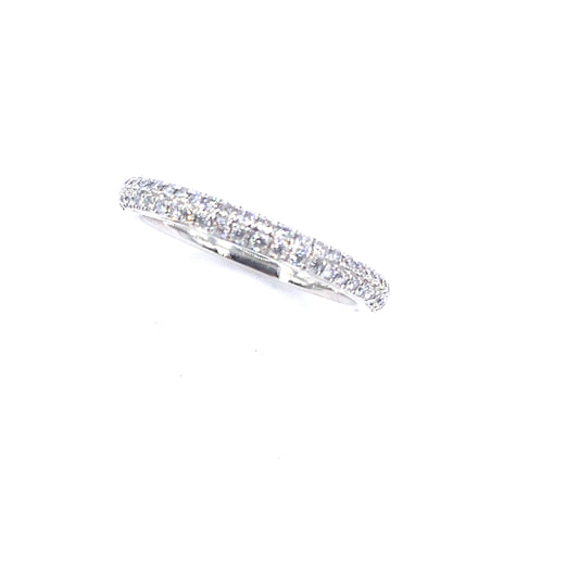 Women’s Platinum 'Vera Wang Love' Diamond Half Eternity Ring - 5.7g 0.37ct - Hyman’s Jewellers