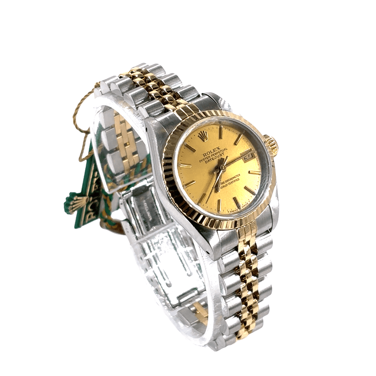 Women’s Rolex Datejust Bimetal Wristwatch with Champagne Dial - 26mm 1986 - Hyman’s Jewellers