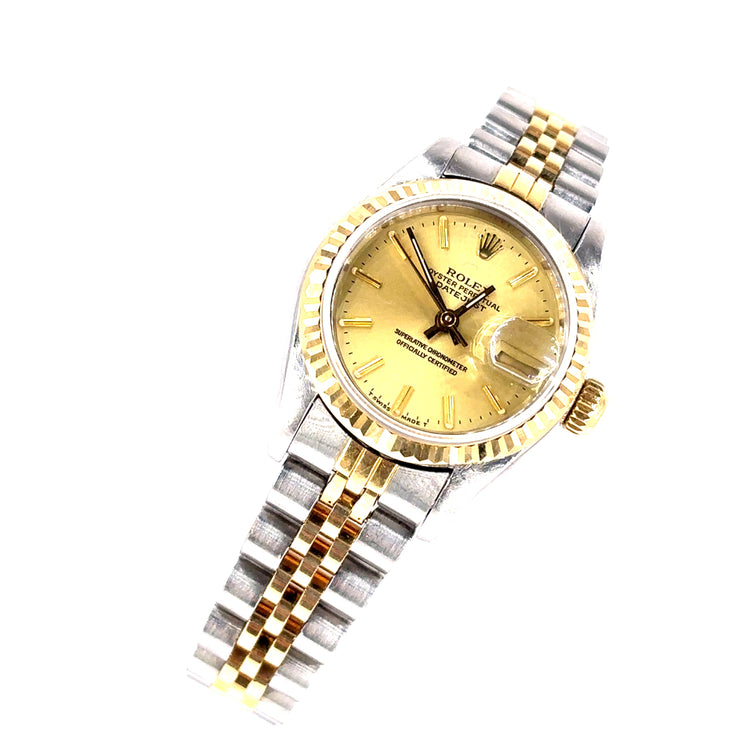 Women’s Rolex DateJust Stainless Steel & 18ct Wristwatch - 26mm - Hyman’s Jewellers