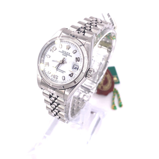 Women’s Stainless Steel Rolex Oyster Perpetual Date Watch - 26mm - Hyman’s Jewellers