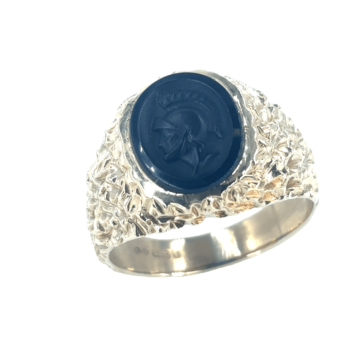 Yellow Gold Signet Ring with Engraved Onyx - Hyman’s Jewellers