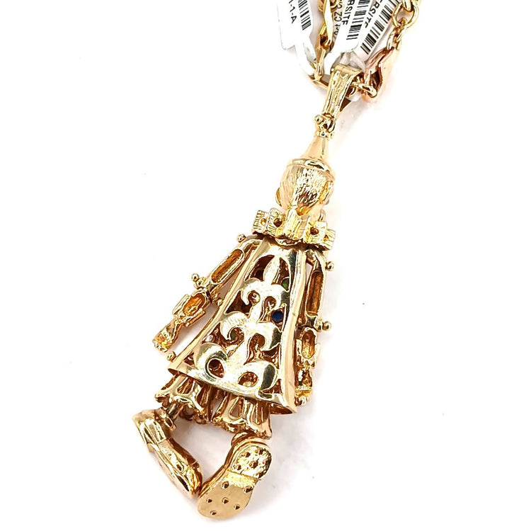 Yellow Gold Whimsical Clown Pendant - 20.3g - Hyman’s Jewellers