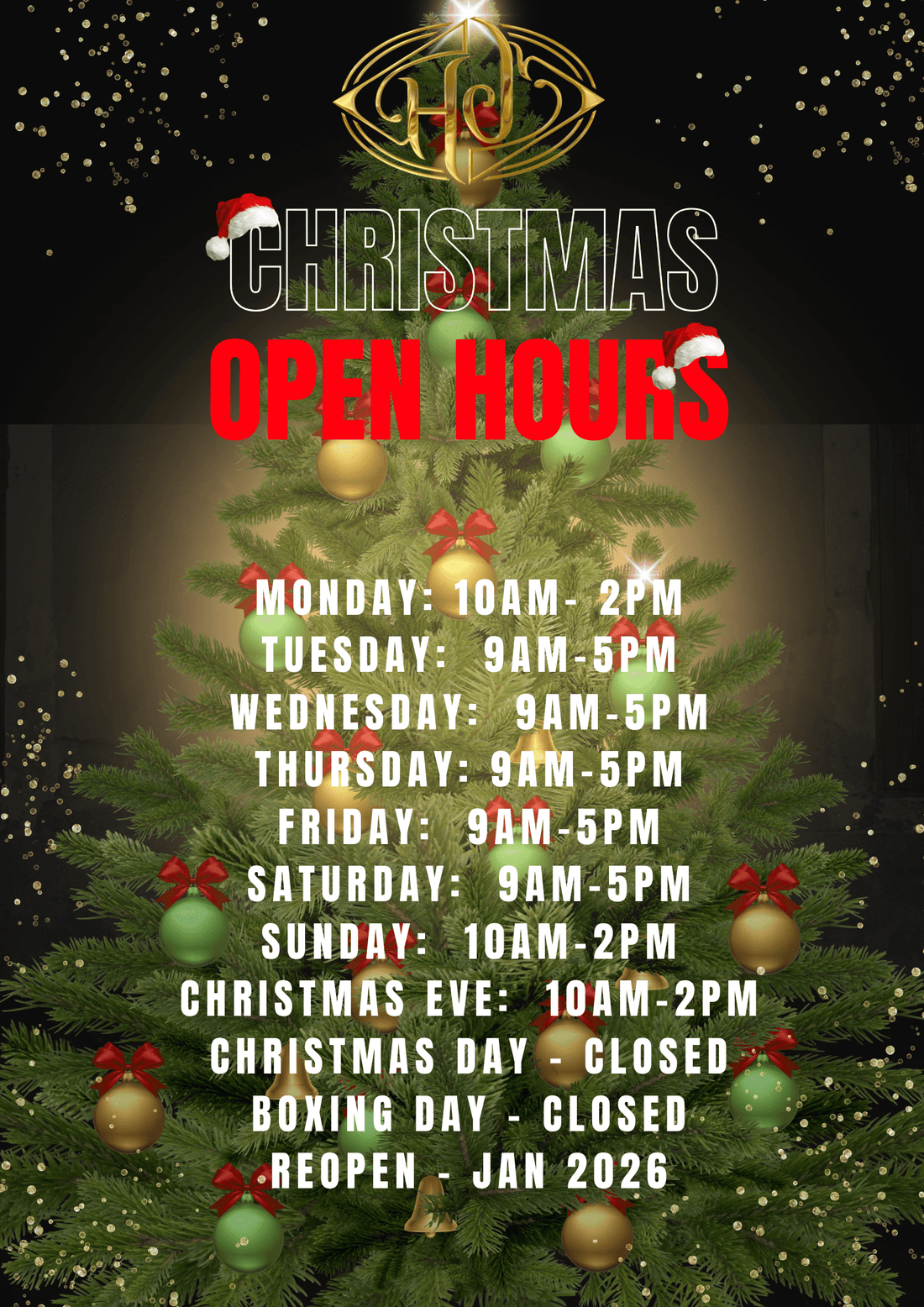 Hymans Jewellers Christmas Opening Hours 2025 – Visit Us This Festive Season! - Hyman’s Jewellers