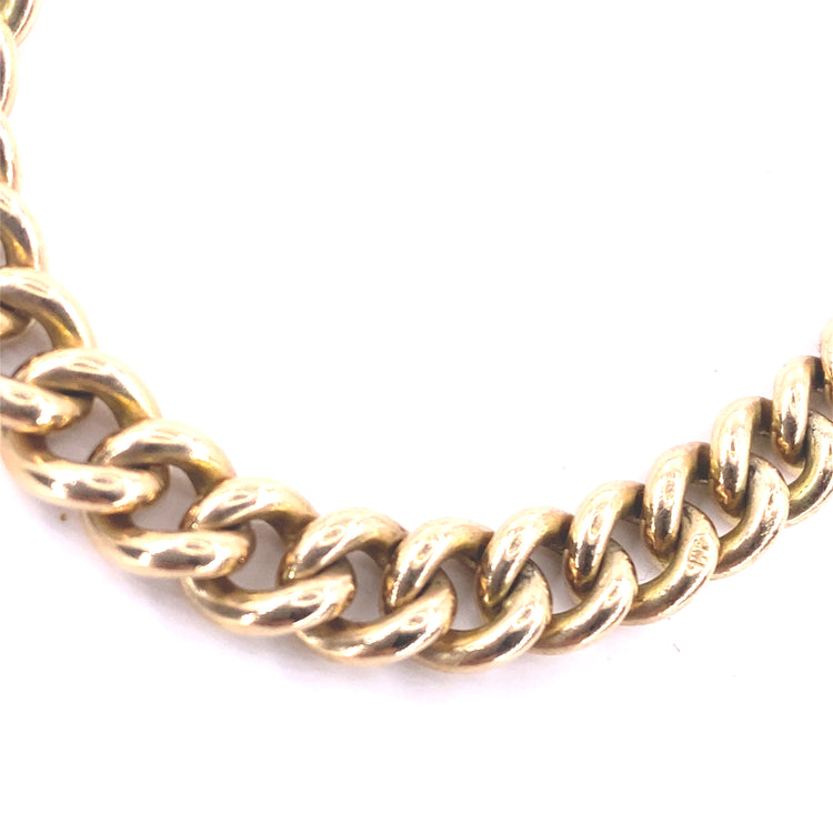 Women’s 9ct Yellow Gold Albert Braclet - 21.9g