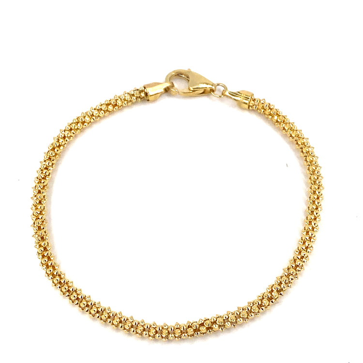 Women’s 18ct Yellow Gold Hollow fancy link bracelet - 4.8g