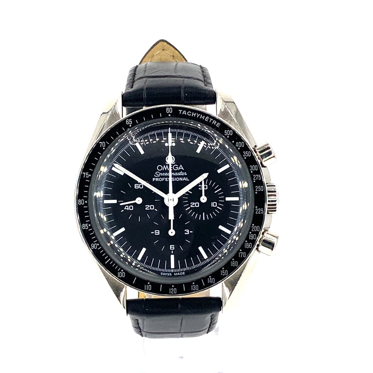 Men’s Omega Speedmaster Professional Moonwatch - Black Leather 38705031