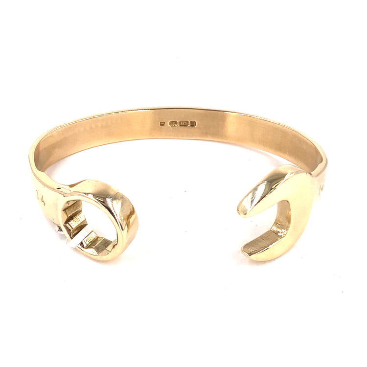 Men’s 9ct Yellow Gold Spanner Bangle - 67g