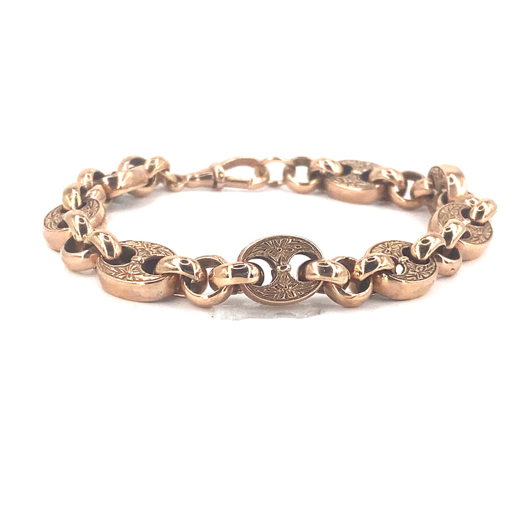 Unisex 9ct Rose Gold Bracelet