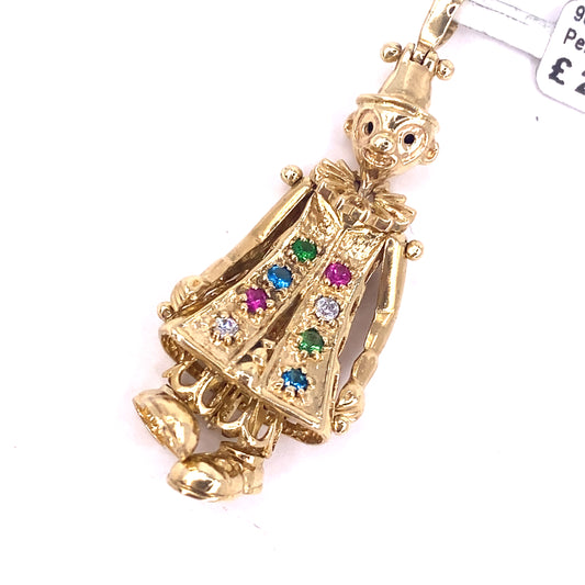 Women’s 9ct Yellow Gold Clown Pendant - 4.5g