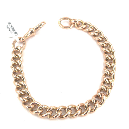 Men’s 9ct Rose Gold Albert Bracelet - 35g
