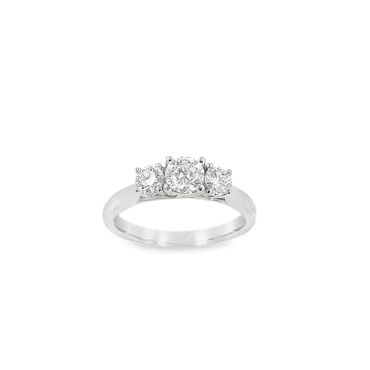 Women’s 18ct White Gold Trilogy Ring - 0.50ct