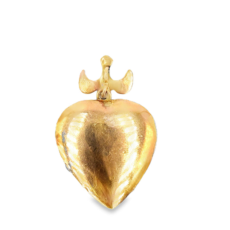 Women’s 15ct Rose Gold Miners Cut Diamond Heart Pendant - 5cts 15g