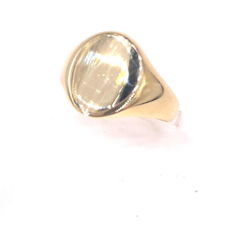 Men’s 9ct Yellow Gold Signet Ring - 4.4g