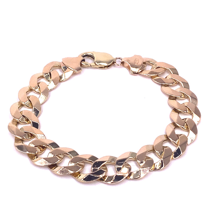 Men’s 9ct Yellow Gold Curb bracelet - 33g