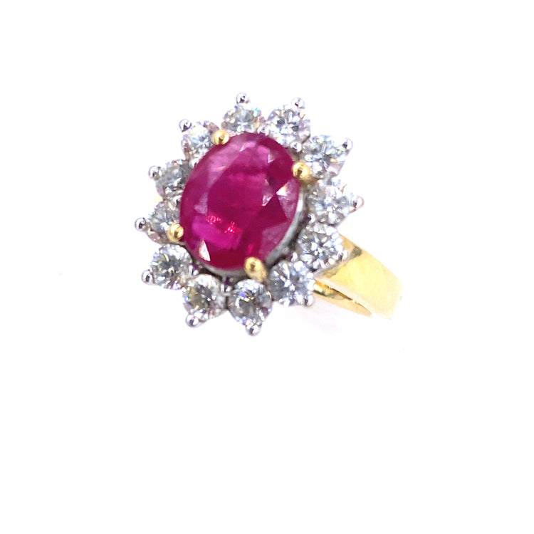 Women’s 11.1g Diamond Ruby Cocktail Ring - 1.20ct