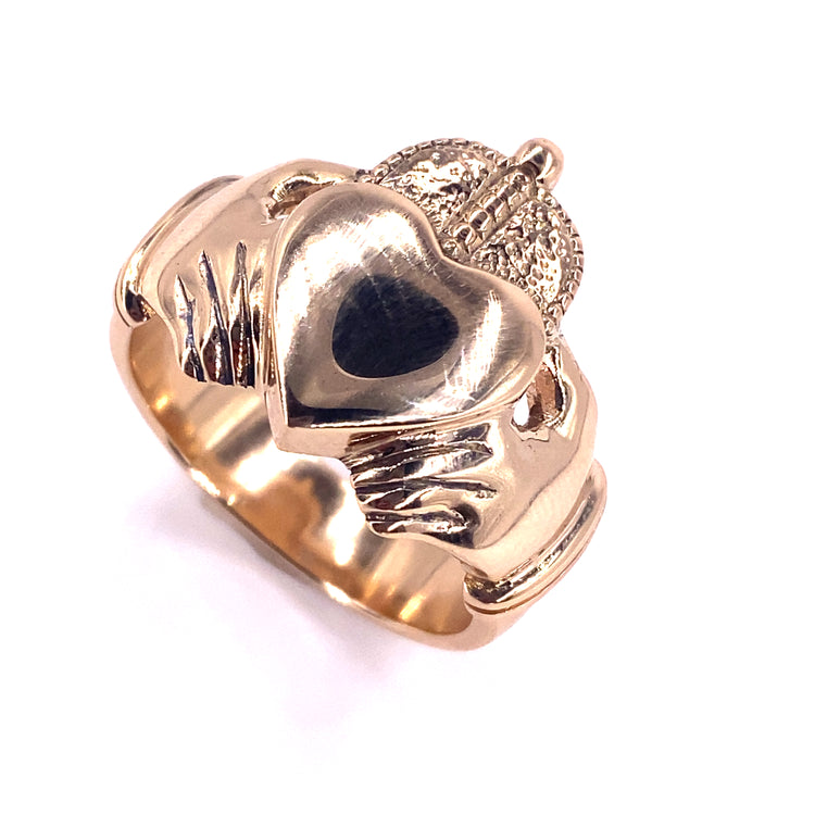 Men’s 9ct Yellow Gold Claddagh Ring -18.2g