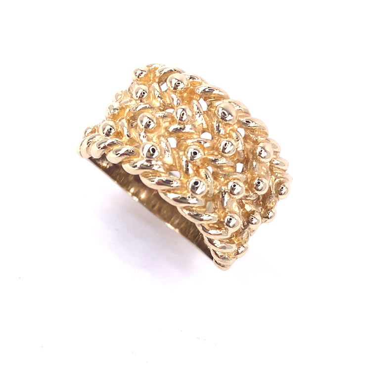 Men’s 9ct Yellow Gold Keeper Ring - 7.6g Size N