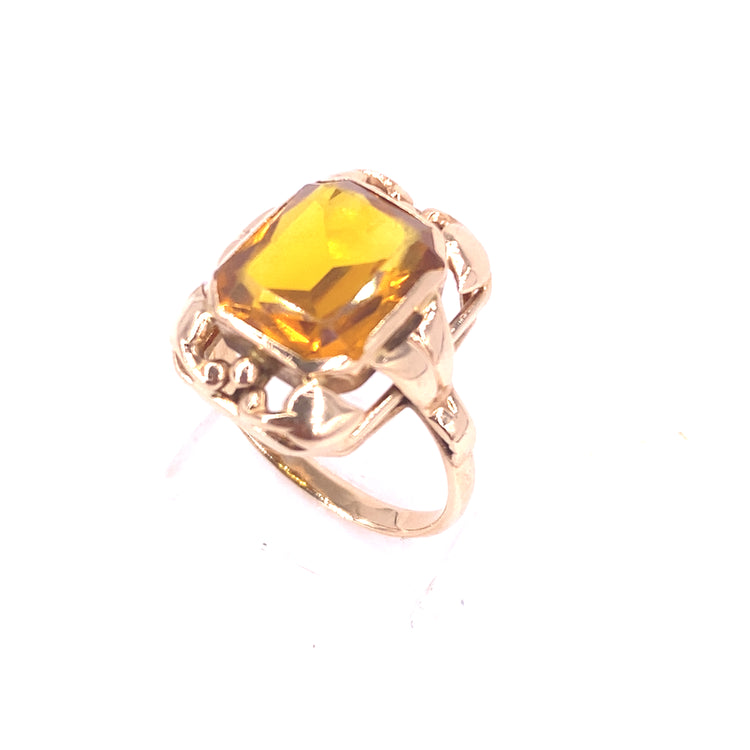 Women’s 9ct Yellow Gold Citrine Ring - 5.8g