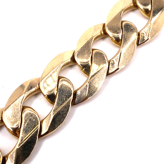 Men’s 9ct Yellow Gold Curb Bracelet- 48g