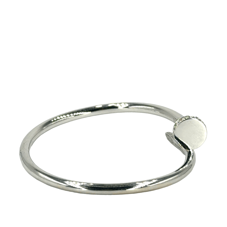 18ct White Gold Diamond Nail Bangle - Hyman’s Jewellers
