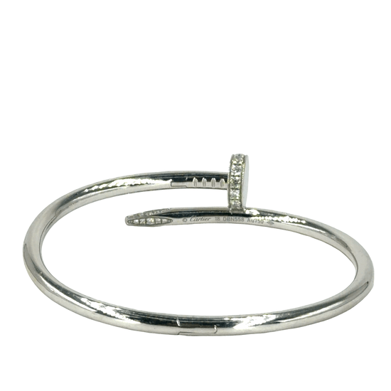 18ct White Gold Diamond Nail Bangle - Hyman’s Jewellers