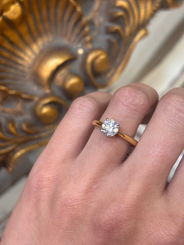18ct Yellow Gold Diamond Solitaire Ring - 1.29ct - Hyman’s Jewellers