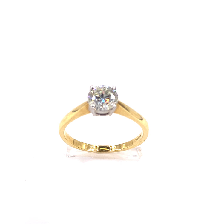 18ct Yellow Gold Diamond Solitaire Ring - 1.29ct - Hyman’s Jewellers