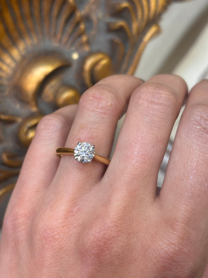 18ct Yellow Gold Diamond Solitaire Ring - 1.29ct - Hyman’s Jewellers