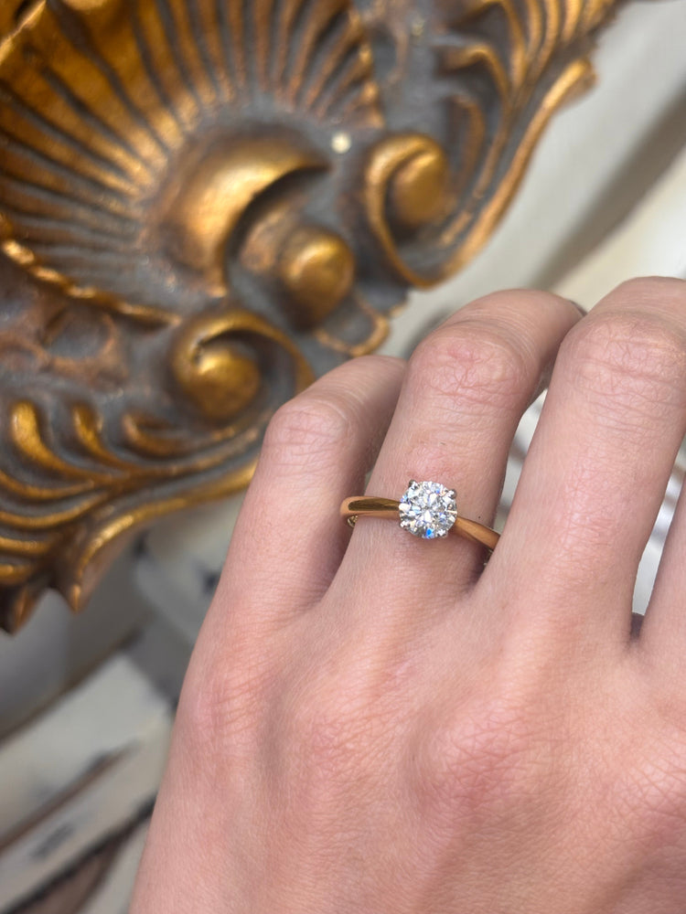 18ct Yellow Gold Diamond Solitaire Ring - 1.29ct - Hyman’s Jewellers