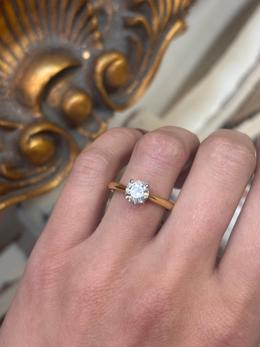 18ct Yellow Gold Diamond Solitaire Ring - 1.29ct - Hyman’s Jewellers