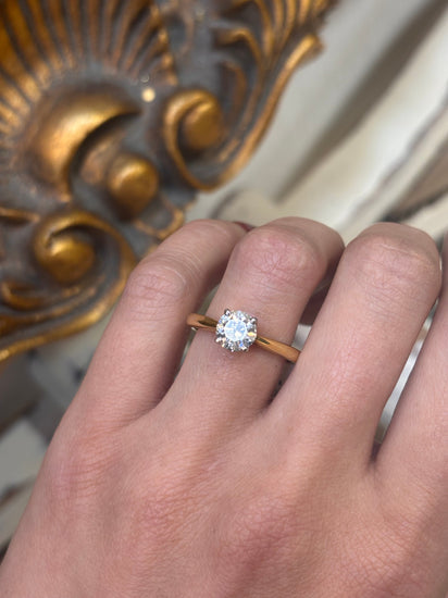 18ct Yellow Gold Diamond Solitaire Ring - 1.29ct - Hyman’s Jewellers