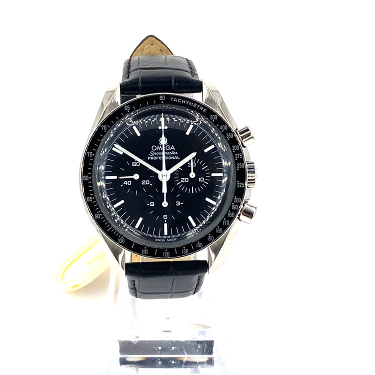 Men’s Omega Speedmaster Professional Moonwatch - Black Leather 38705031